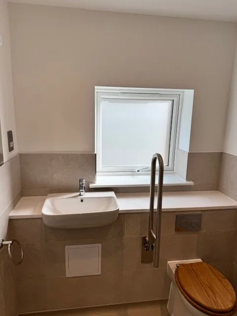 Wombwell Care Home En-Suite Vanity & Support Rail